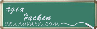 Agia Hacken Visitenkarte
